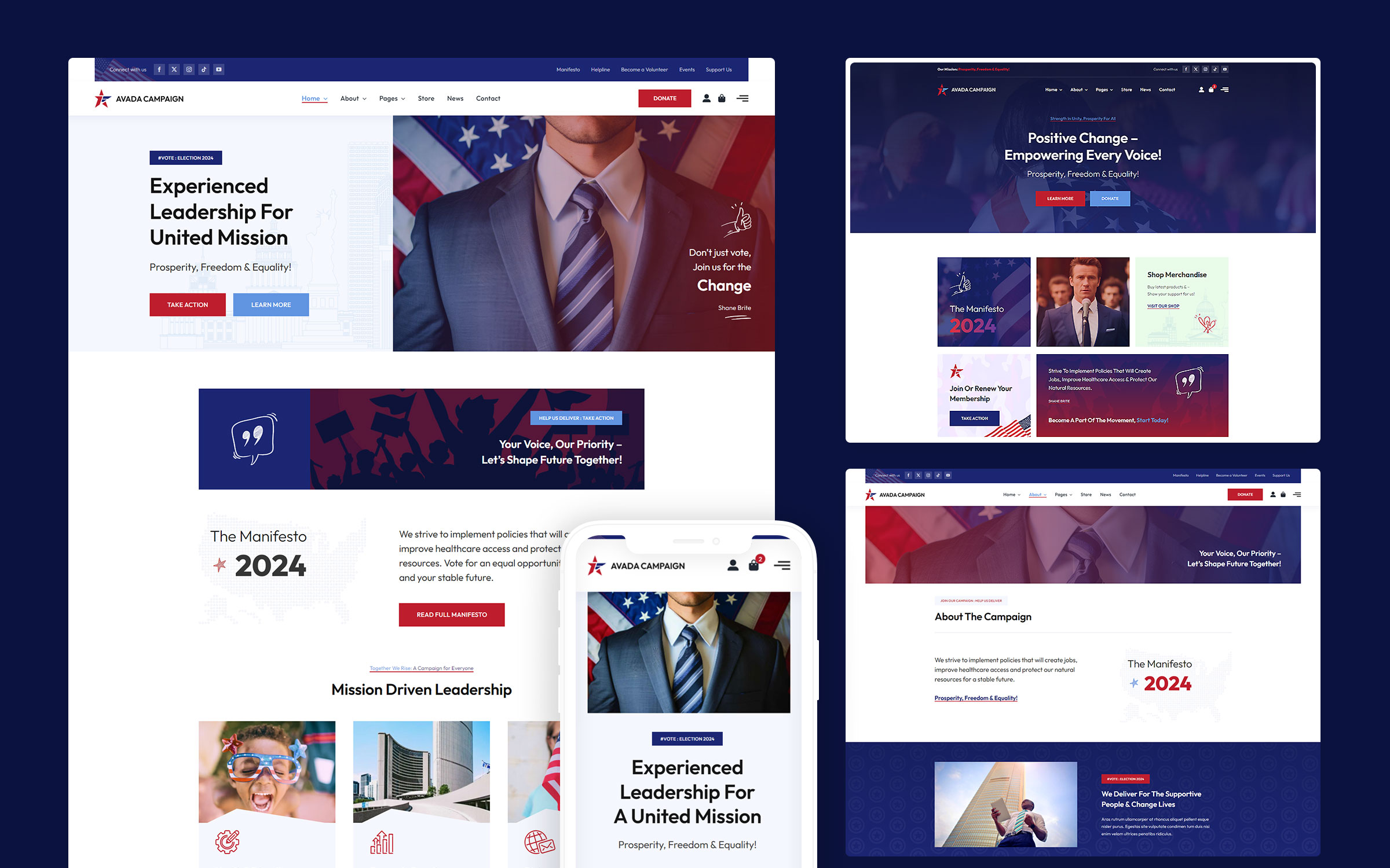 Avada Campaign Prebuilt Website