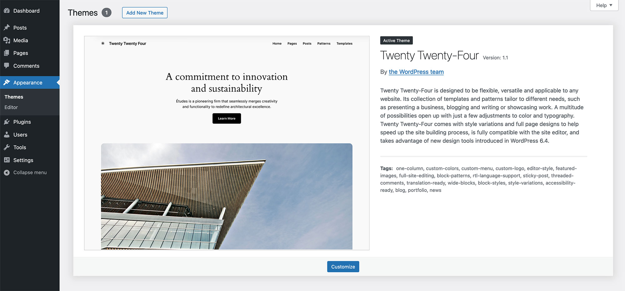 Default WordPress Theme