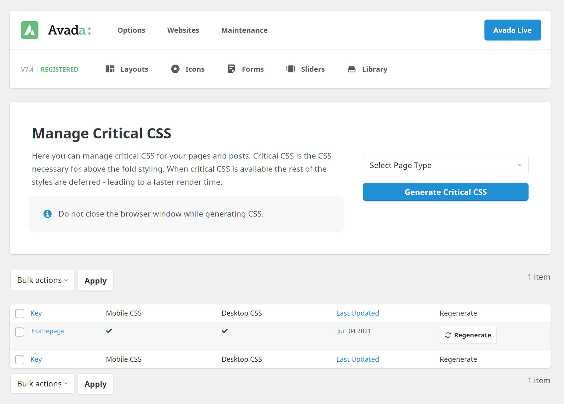 Critical CSS