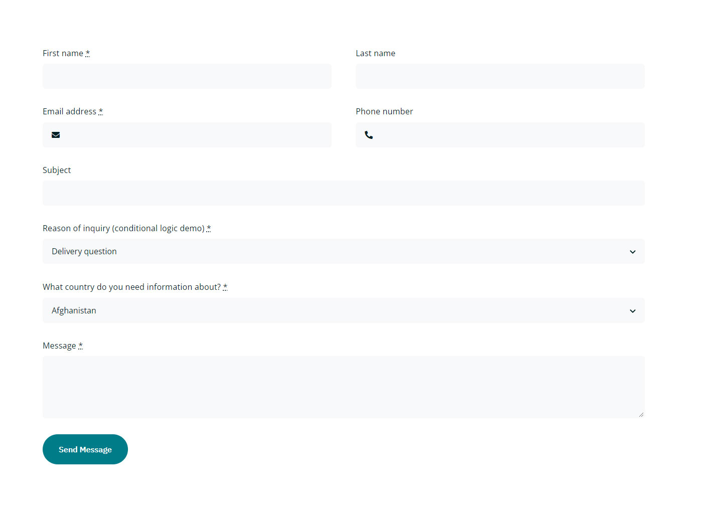 Avada Forms Select Field Mockup