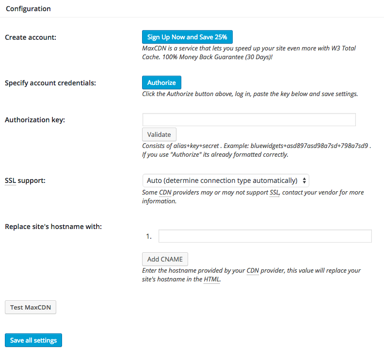 CDN Configuration