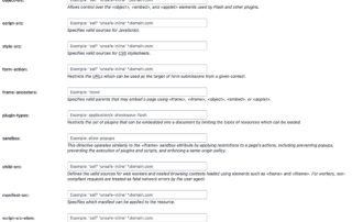 Security Header Settings