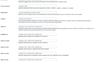 Security Header Settings