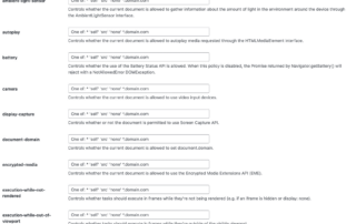 Security Header Settings