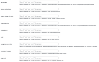 Security Header Settings