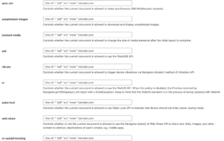 Security Header Settings
