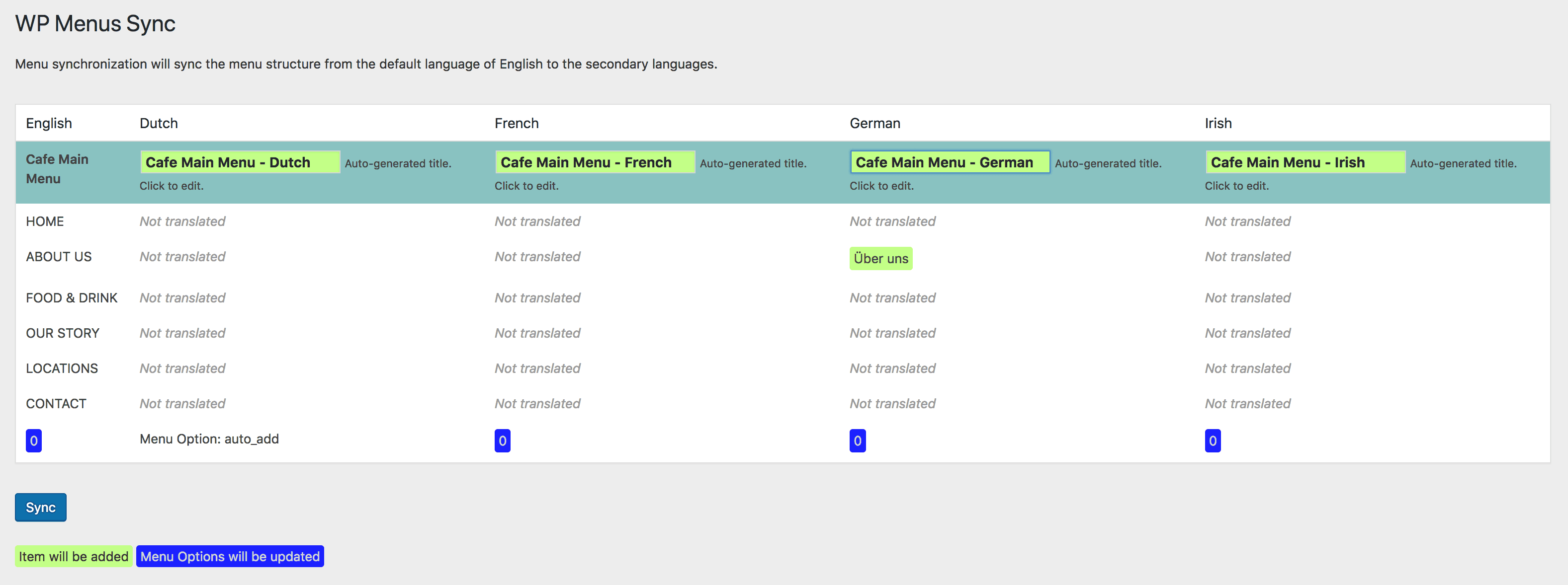 WPML Menu Sync 2